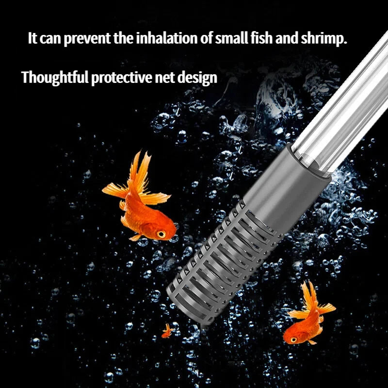 Aquarium Gravel Vacuum – Fish Tank Siphon Water Changer, Sand Cleaner & Cleaning Kit with Extension Tube