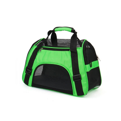 Portable Mesh Pet Carrier Bag – Breathable Foldable Travel Handbag for Cats & Small Dogs
