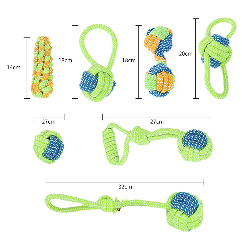Interactive Cotton Rope Dog Toy – Chew Ball & Teeth Cleaning Toy for Puppies, Small & Large Dogs