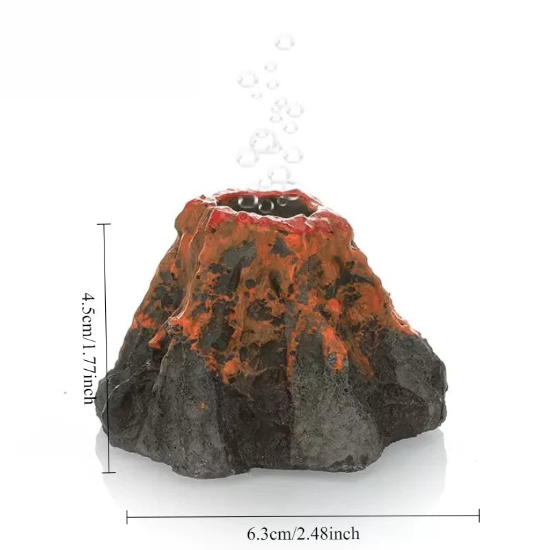 Volcano Air Bubble Stone for Aquarium – Oxygen Diffuser Decoration for Fish Tanks & Aqua Scaping