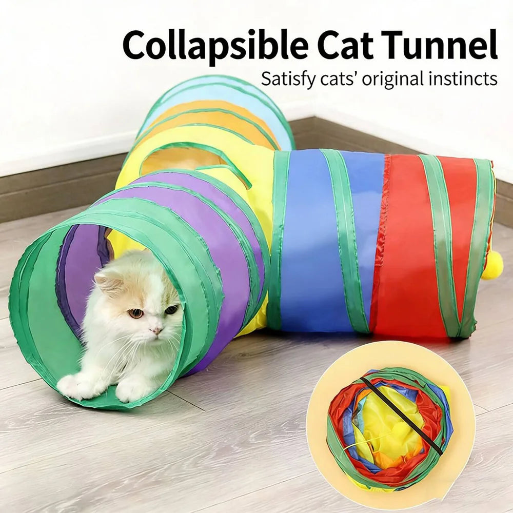 Collapsible Cat Tunnel Toy – Interactive Play Tube for Indoor & Outdoor Cats, Kittens & Puppies