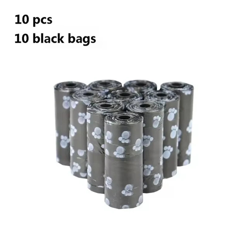 10PCS Degradable Dog Waste Bags – Eco-Friendly Pet Poop Cleanup Bags with Portable Dispenser
