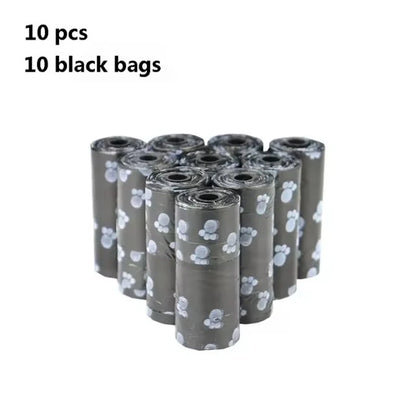 10PCS Degradable Dog Waste Bags – Eco-Friendly Pet Poop Cleanup Bags with Portable Dispenser