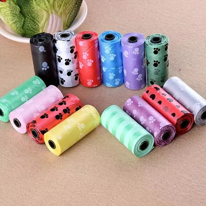 10PCS Degradable Dog Waste Bags – Eco-Friendly Pet Poop Cleanup Bags with Portable Dispenser
