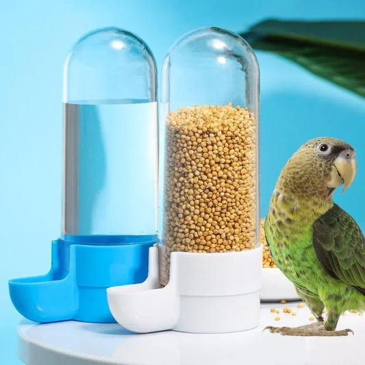 Hanging Bird Feeder & Water Dispenser – Cage Food and Water Station for Parrots & Pet Birds