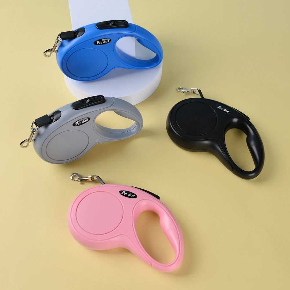 3m/5m Retractable Dog Leash – Strong Nylon Extendable Lead for Small & Medium Dogs, Cats & Puppies