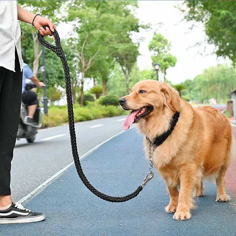 4.5ft Heavy Duty Dog Leash – Durable Nylon Braided Walking Lead for Small, Medium & Large Dogs, Ideal for Walking, Hunting & Camping