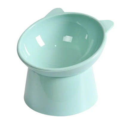 Elevated Pet Bowl – 45° Tilted Anti-Tip Feeding Bowl with Non-Slip Base & Neck Protection for Cats & Dogs