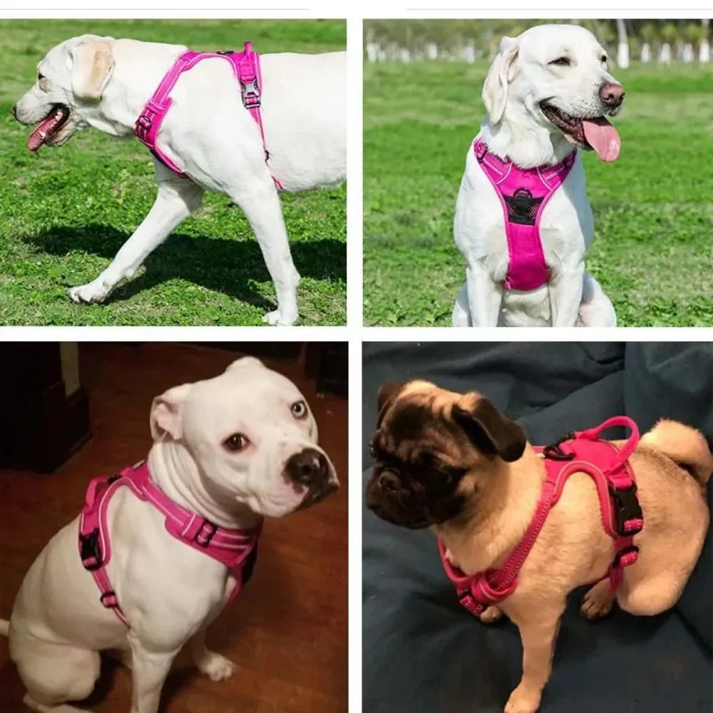 Reflective Adjustable Dog Harness – Breathable Vest Chest Strap for Small, Medium & Large Dogs, Cats & Puppies
