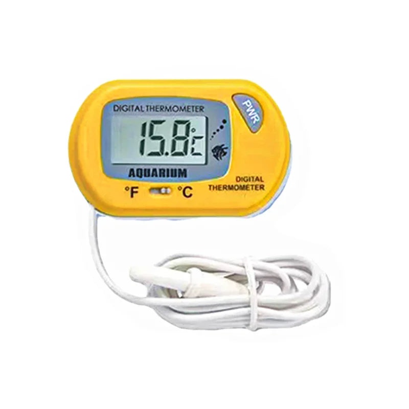 LCD Digital Aquarium Thermometer – Water-Resistant Probe Thermometer for Fish Tanks & Reptile Habitats (2/4/8-Pack)