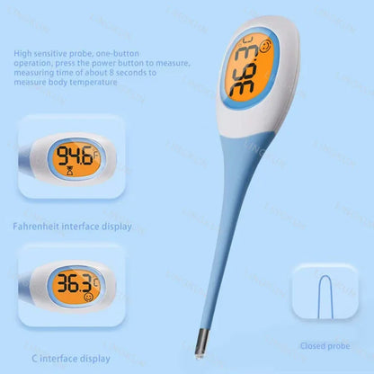 Digital Veterinary Thermometer – Waterproof Soft-Probe Pet Thermometer for Dogs, Cats & Animal Care