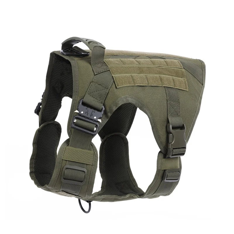 Tactical Dog Harness – Heavy-Duty Adjustable No-Pull Service Vest with Control Handle for Training, Hunting & Walking Large Breed Dogs