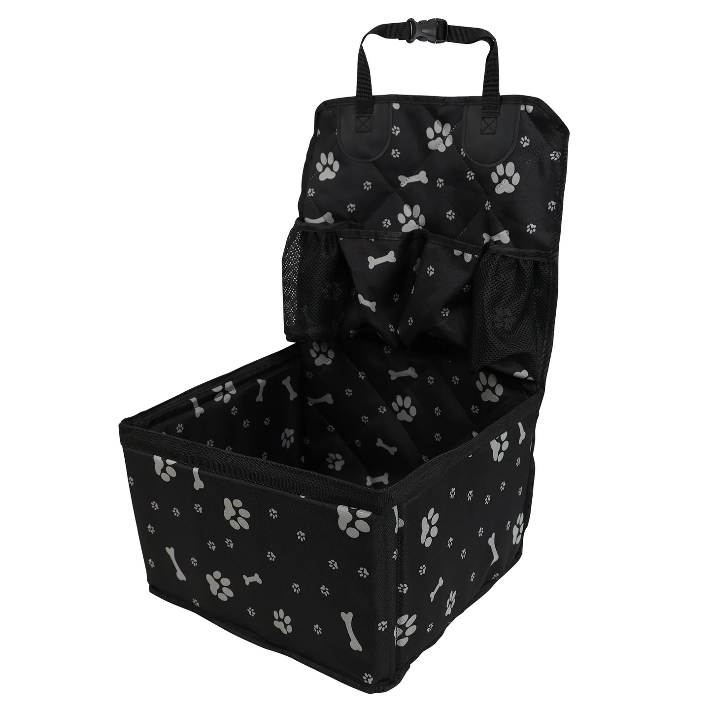 Pet Dog Car Seat with Storage Pockets – Non-Slip Portable Travel Seat Cover for Small & Medium Dogs