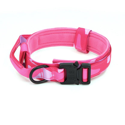 Tactical Dog Collar with Control Handle – Adjustable Heavy-Duty Military Nylon Collar for Medium & Large Dogs