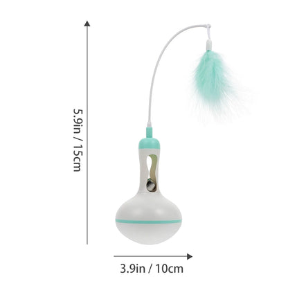 1Pcs Cat Tumbler Interesting Interactive Playtime Spinner Encourages Activity Reduces Depression Stimulating Feather Bell