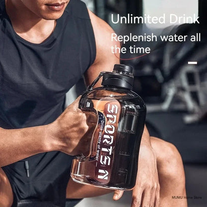 Large Capacity Sports Water Bottle (1L–5L) – BPA-Free Fitness Hydration Bottle for Gym, Cycling, Camping & Outdoor Activities