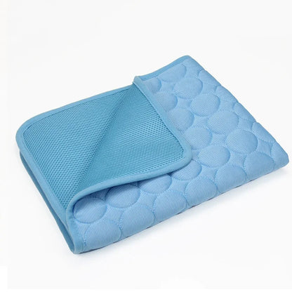 Ice Silk Pet Cooling Mat – Waterproof Self-Cooling Sleeping Pad, Washable Anti-Slip Bed for Dogs & Cats