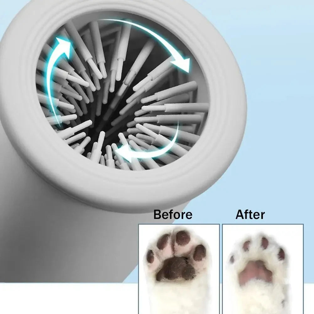 Portable Automatic Dog Paw Washer – USB Rechargeable Electric Paw Cleaner & Massager for Small & Medium Dogs and Cats