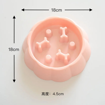Slow Feeder Pet Bowl – Anti-Choking Puzzle Food & Water Bowl for Dogs and Cats, Anxiety Relief Design
