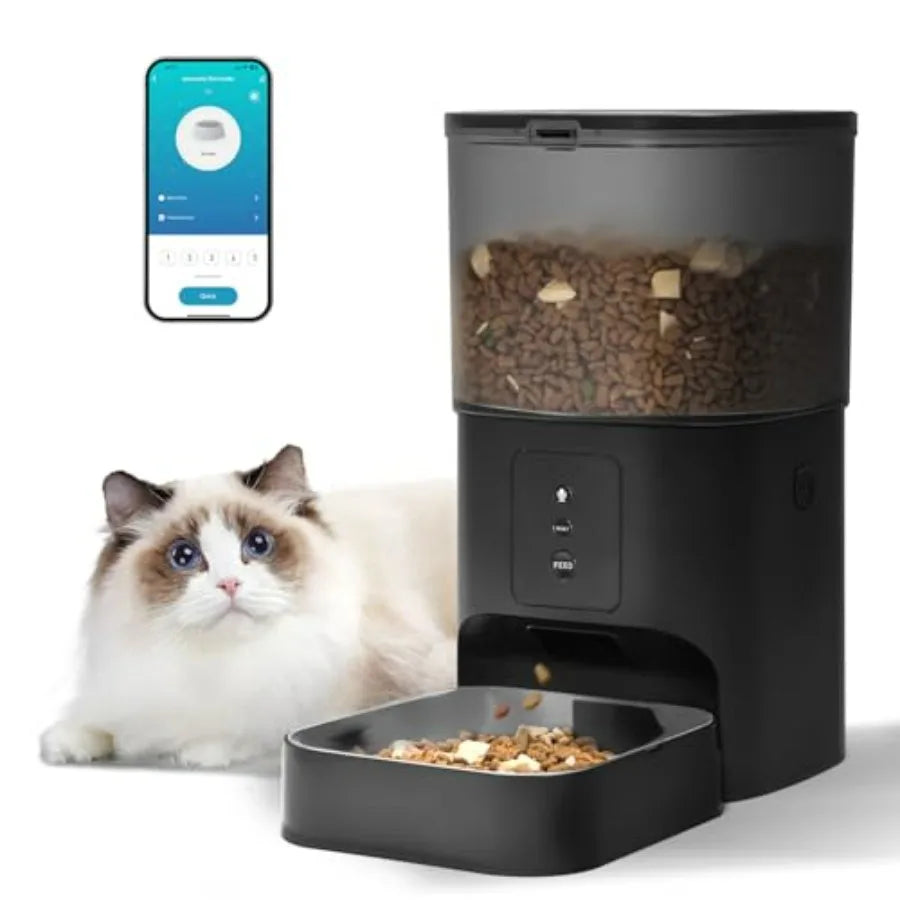 4L Automatic Pet Feeder – Timed Food Dispenser with 10-Second Voice Recorder, Up to 8 Meals Per Day for Cats & Dogs