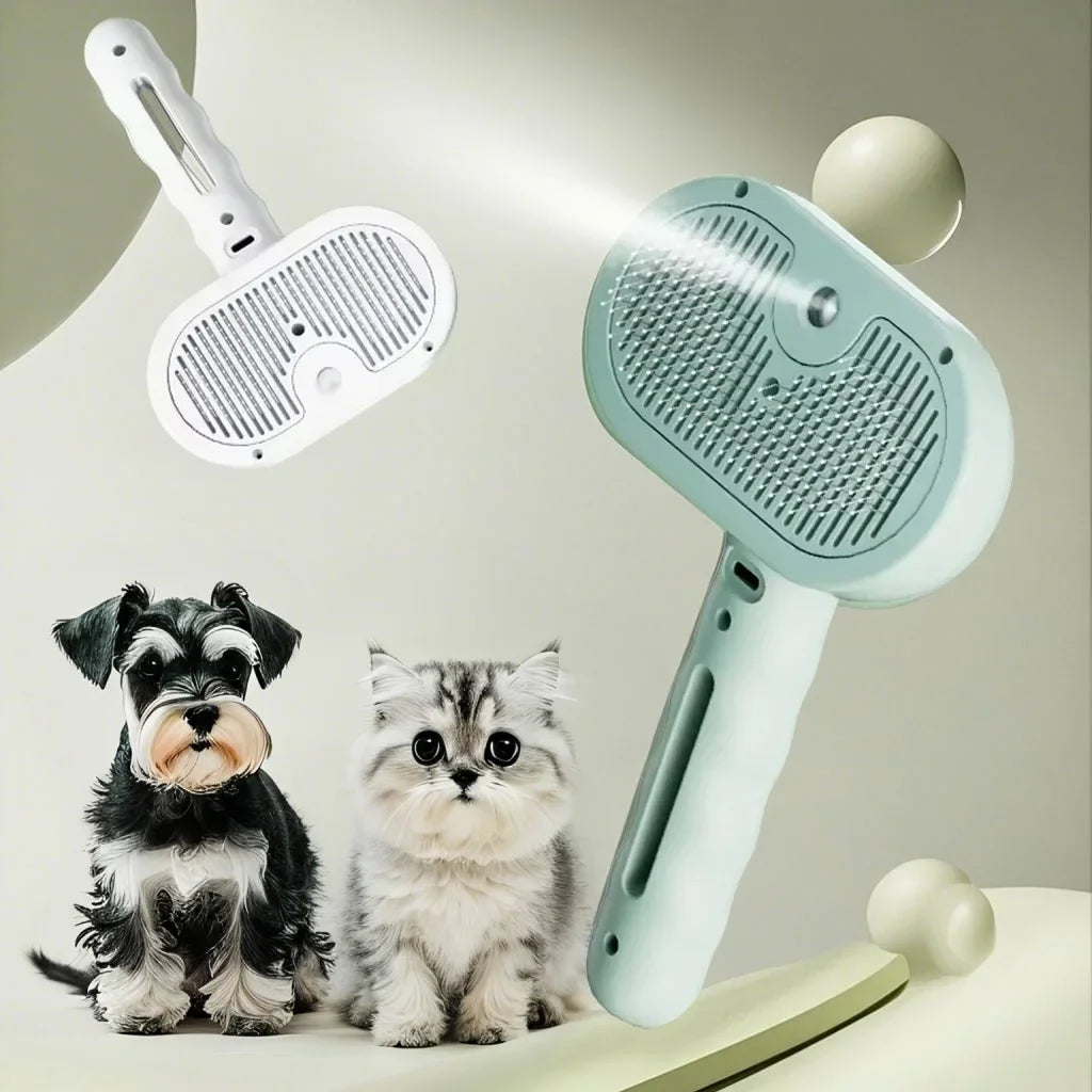 Pet Spray Grooming Comb – Water Mist Hair Remover & Dematting Brush for Cats and Dogs