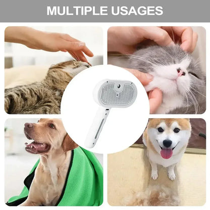 Pet Spray Grooming Comb – Water Mist Hair Remover & Dematting Brush for Cats and Dogs