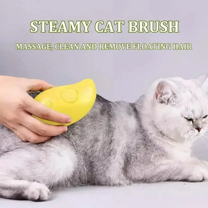 3-in-1 Pet Steam Brush – Electric Spray Grooming, Deshedding & Massage Comb for Cats and Dogs