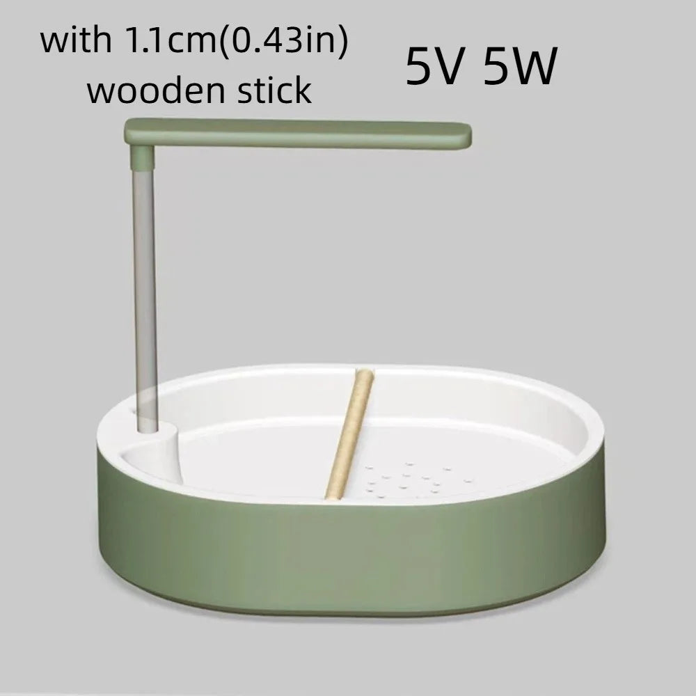 Circulating Water Automatic Bird Bathtub with Resting Stick Large-capacity Parrot Shower Comfort Bird Water Sprayer