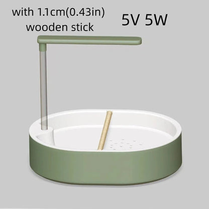 Circulating Water Automatic Bird Bathtub with Resting Stick Large-capacity Parrot Shower Comfort Bird Water Sprayer