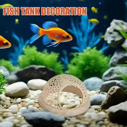 Aquarium Floating Cave Hideout – 3-in-1 Betta Fish & Shrimp Hammock, Feeding Ring & Resting Shelter
