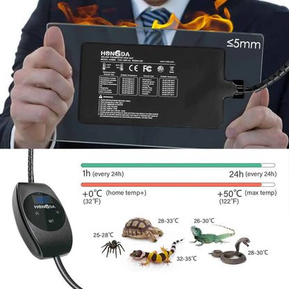 6W/11W/23W/36W Reptile Heating Pad – PVC Heat Mat with Adjustable Thermostat for Terrariums, Aquariums, Turtles, Snakes, Lizards & Seedlings