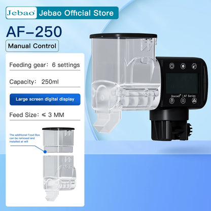 Jebao Jecod Intelligent Automatic Fish Feeder – Digital Timer Aquarium Food Dispenser for Fish Tanks