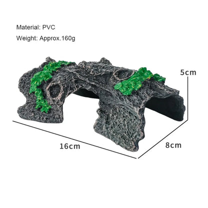 PVC Reptile Hideaway Cave – Natural-Look Hiding Shelter & Aquarium Decoration for Lizards, Geckos, Snakes and Other Reptiles