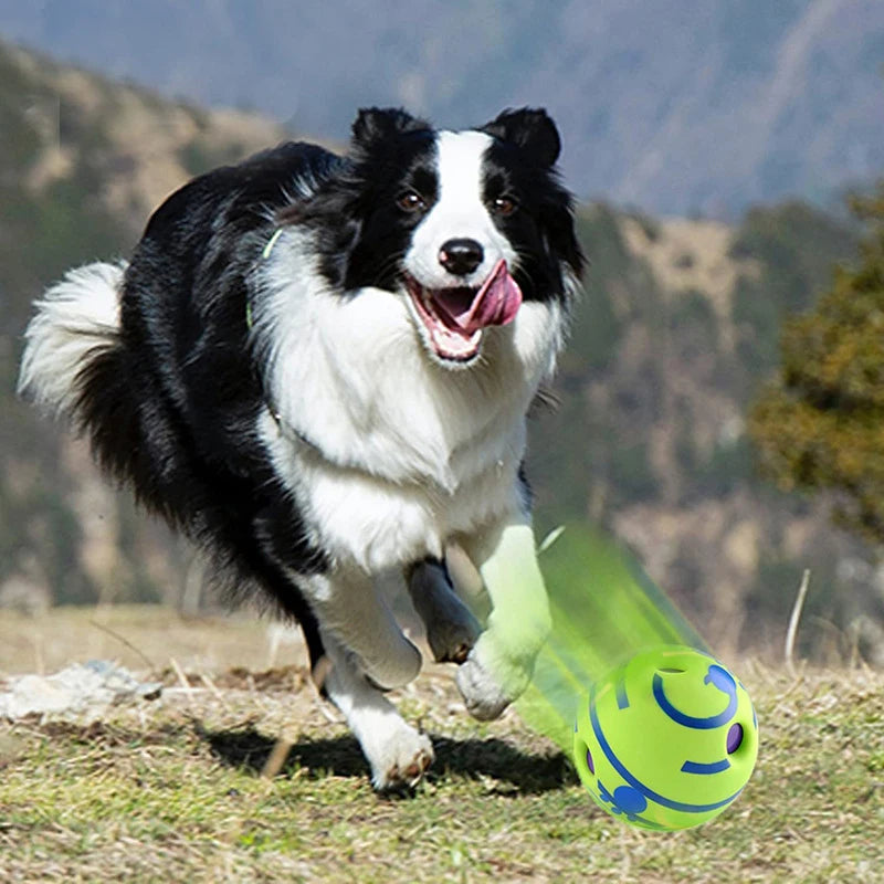 Wobble Wag Giggle Glow Ball – Interactive Dog, Cat Toy with Fun Giggle Sounds When Rolled or Shaken