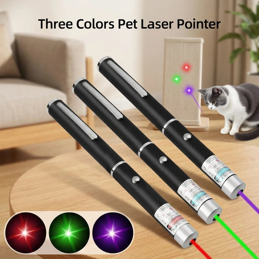 Pet Laser Pointer Cat Toy – Interactive LED Laser with 5 Light Modes for Cats & Kittens