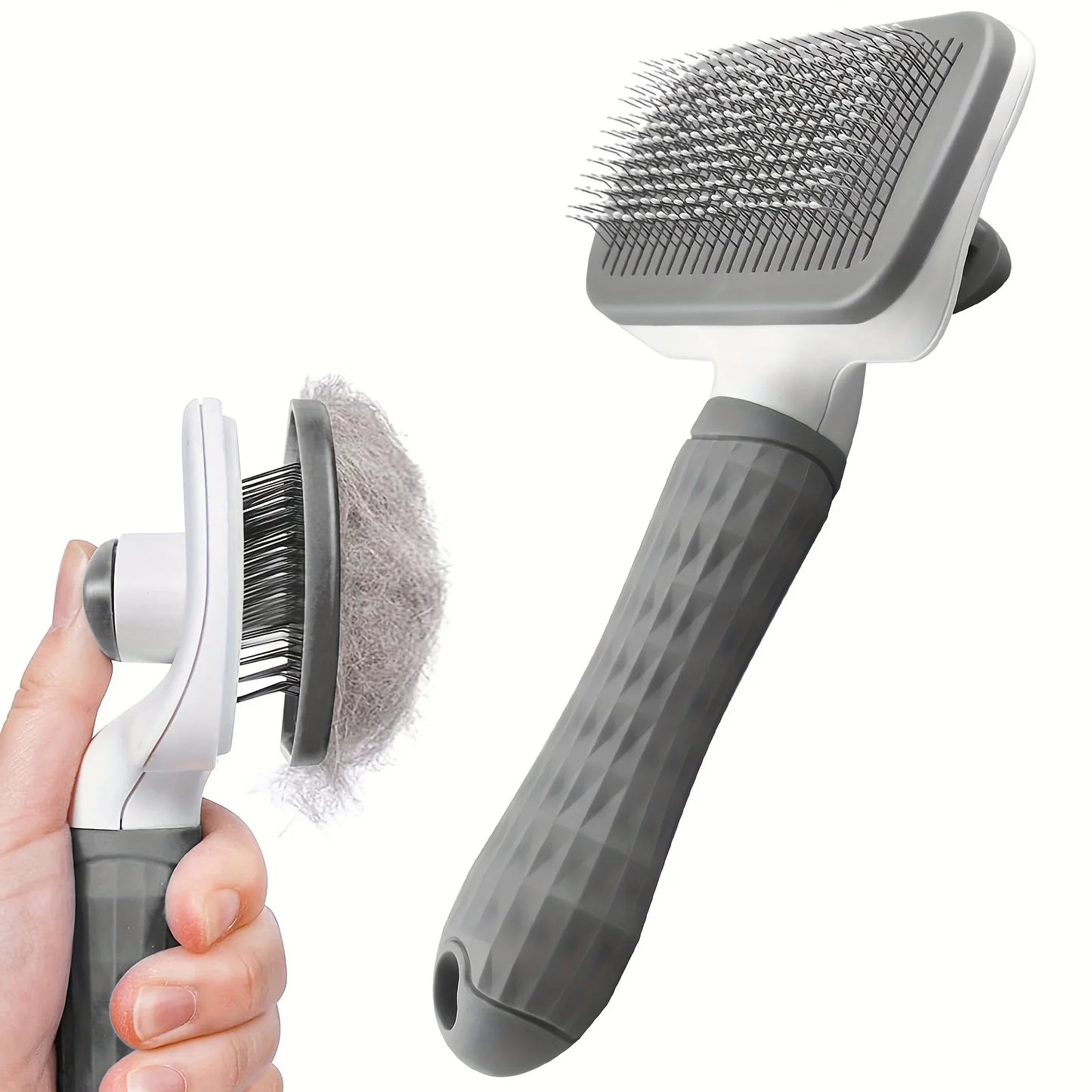 Self-Cleaning Slicker Brush for Dogs & Cats – Pet Hair Removal and Grooming Comb