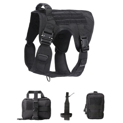 Tactical Dog Harness – Heavy-Duty Adjustable No-Pull Service Vest with Control Handle for Training, Hunting & Walking Large Breed Dogs