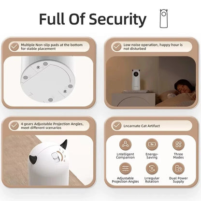 Smart Automatic Infrared Cat Teaser – Interactive LED Toy with Long Battery Life for Indoor Cats & Kittens