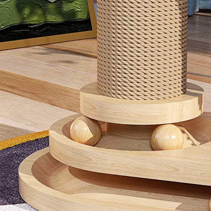 Interactive Cat Scratching Post Tower with Jute & Ball Track – Durable Multi-Functional Scratcher for Indoor Cats