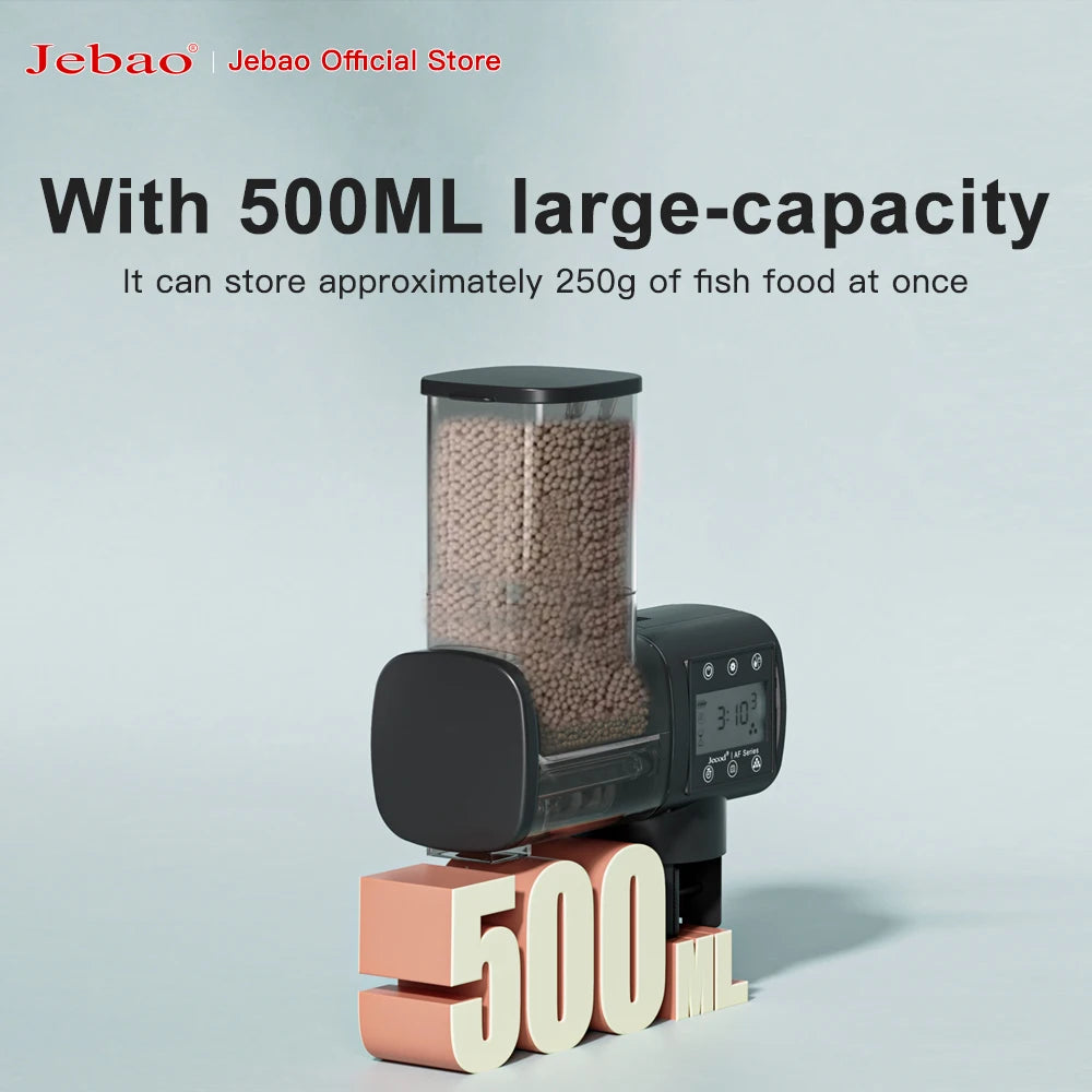 Jebao Jecod Intelligent Automatic Fish Feeder – Digital Timer Aquarium Food Dispenser for Fish Tanks