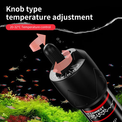 Adjustable Aquarium Heater Rod 25W–300W – Submersible Thermostat Water Heater for Fish Tanks (110V–220V)