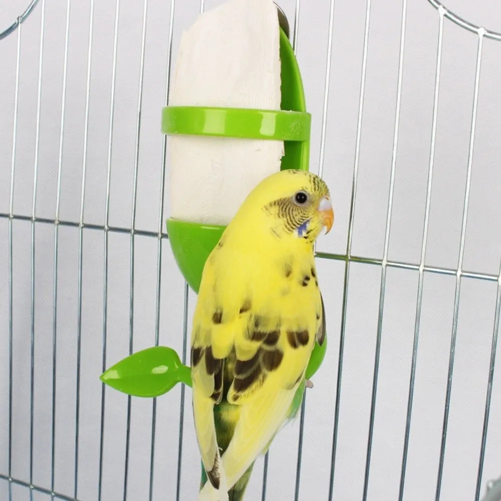 4Pcs Durable Foraging Feeder Box Portable Easy Clean Cuttlebone Feeder Hanging Interactive Feeding Perch Toy Parrot
