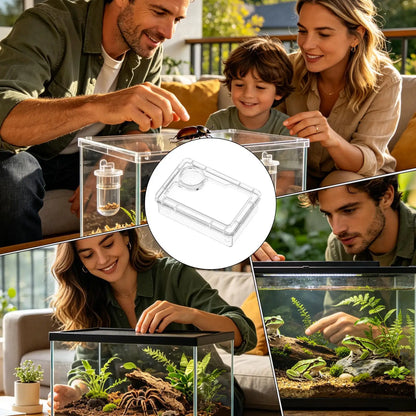 Escape-Proof Reptile Feeding Bowl – Food Dish for Geckos, Frogs, Spiders, Lizards & Other Exotic Pets