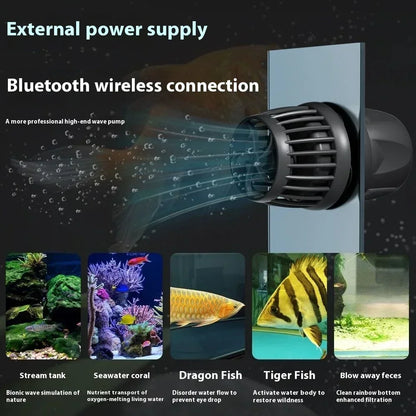 Jecod Jebao DMP-10M/20M/30M/40M WiFi Aquarium Wave Maker Pump – Bluetooth App-Controlled Water Circulation Pump for Marine & Freshwater Aquariums