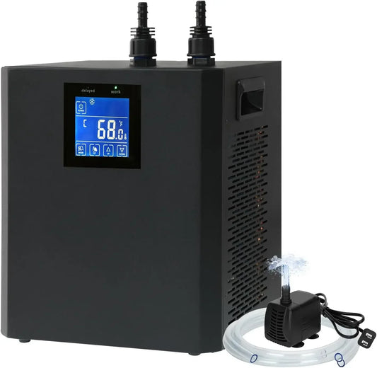 1/3 HP Aquarium Water Chiller – Hydroponic & Fish Tank Cooling System with LED Display for up to 79 Gallons