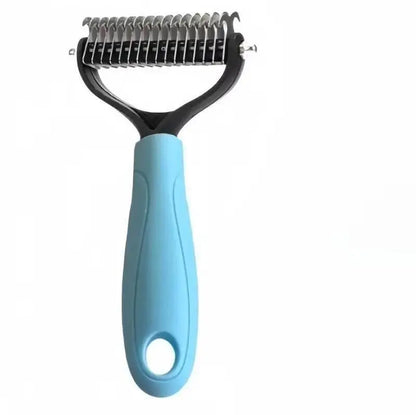 3-in-1 Pet De-shedding Brush – Dog & Cat Hair Remover, Detangling Comb and Fur Grooming Tool