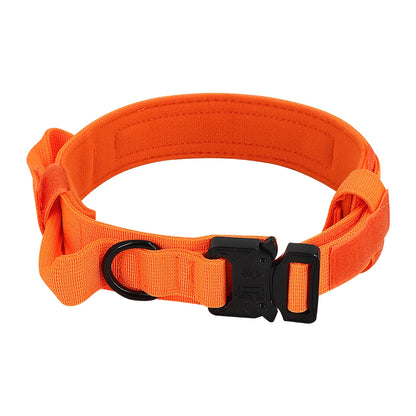 Tactical Dog Collar with Control Handle – Adjustable Heavy-Duty Military Nylon Collar for Medium & Large Dogs