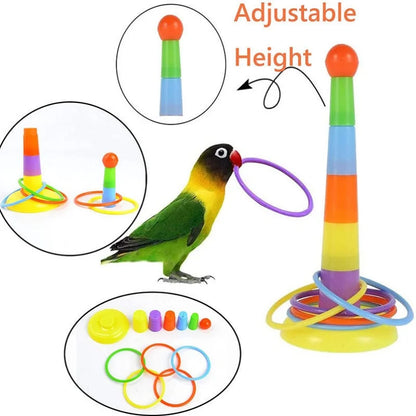 Parrot Toy Set – Interactive Bird Cage Toy Combination with Chewing, Climbing & Play Accessories for Parrots & Pet Birds