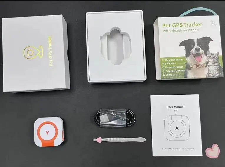 Real-Time GPS Pet Collar Tracker Health Monitoring & Step Counting for Dogs