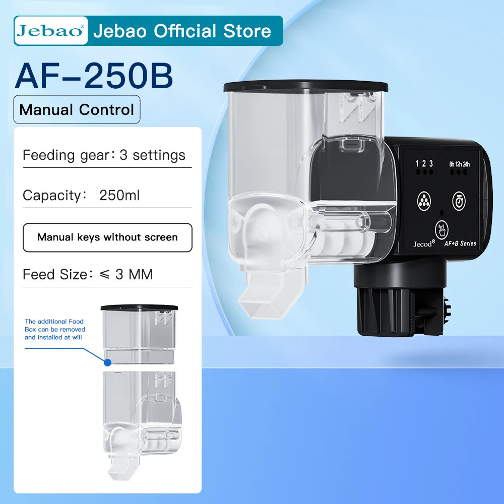 Jebao Jecod Intelligent Automatic Fish Feeder – Digital Timer Aquarium Food Dispenser for Fish Tanks